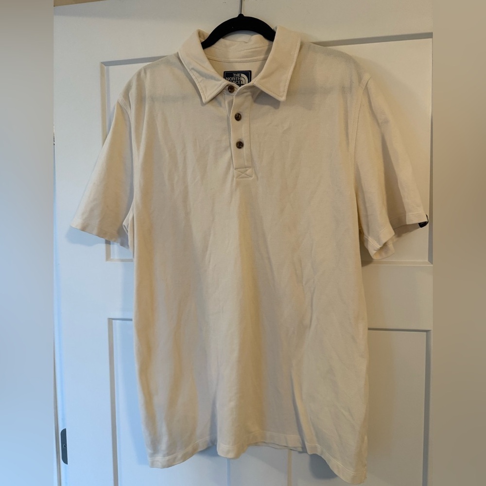 North Face cotton button down polo sz l